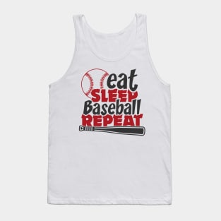 Eat Sleep Baseball repeat Tank Top